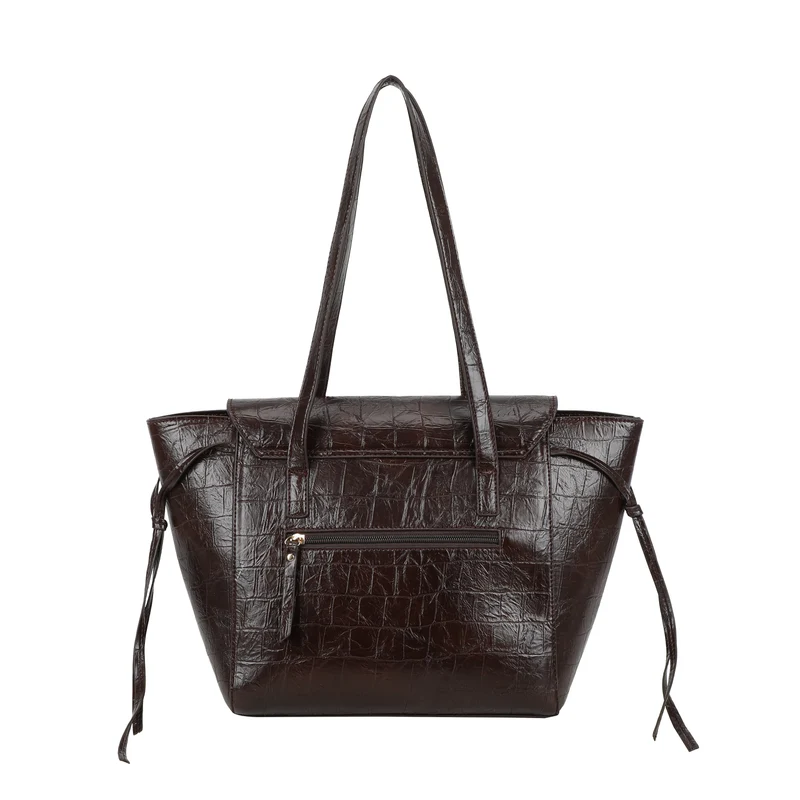 Ulrika Design Handväska/Tote bag Croco - Mörkbrun - Bild 2