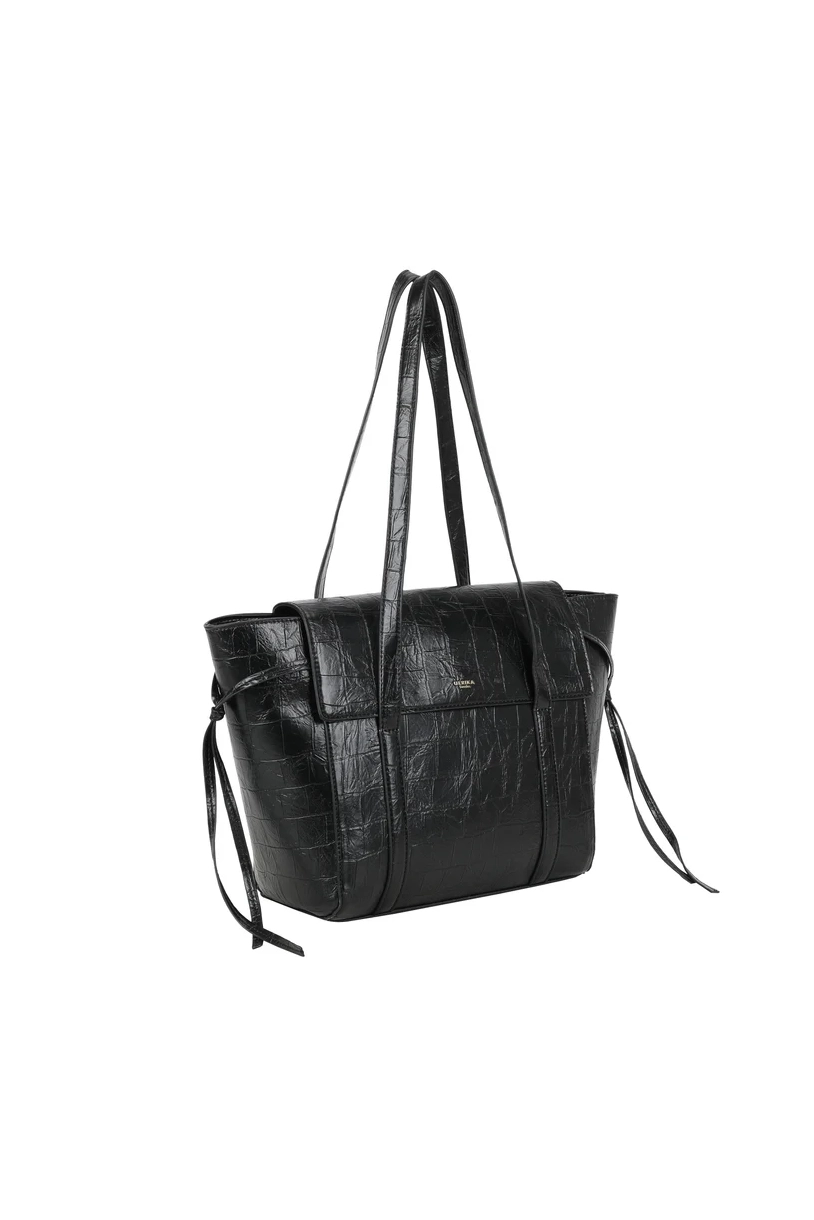 Ulrika Design Handväska/Tote bag Croco - Svart