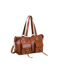Ulrika Design, Shine Handväska med fickor - cognac