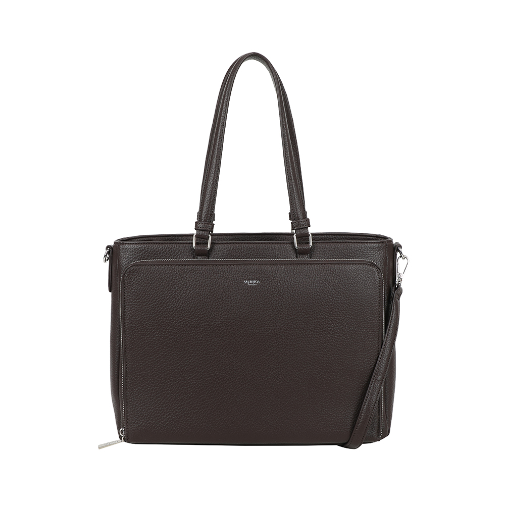 Ulrika Design – Business – väska i för laptop 14″ - Mörkbrun - Bild 2