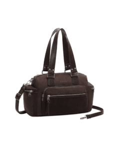 Puccini handväska/crossbody i mockaimitation - Mörkbrun