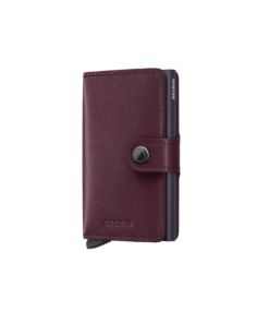 SECRID Miniwallet i skinn - Cranberry lila/röd