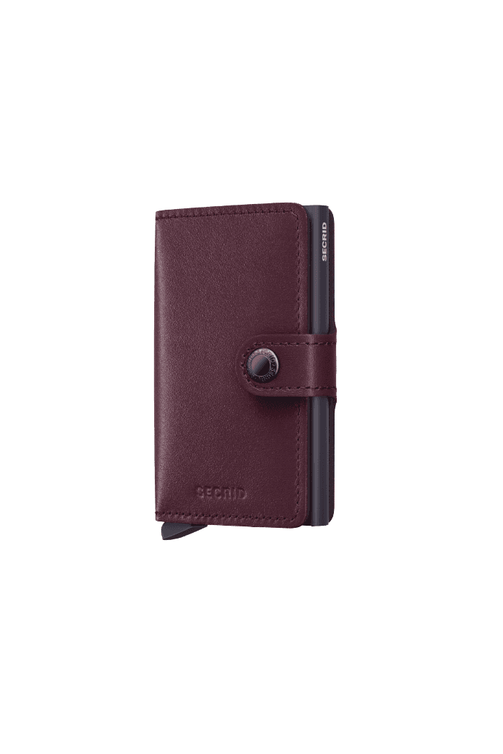SECRID Miniwallet i skinn - Cranberry lila/röd
