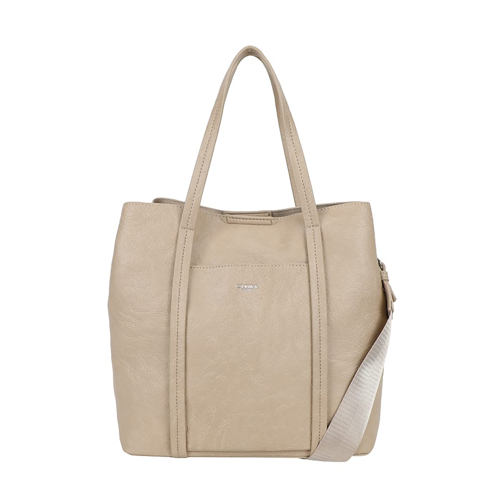 Ulrika Design – POCKE– handväska med axelrem-Beige - Bild 3